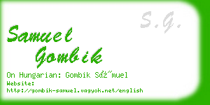 samuel gombik business card